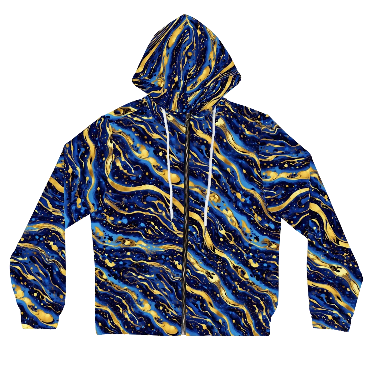 Gilded Tide on Women's Full-Zip Hoodie — Front