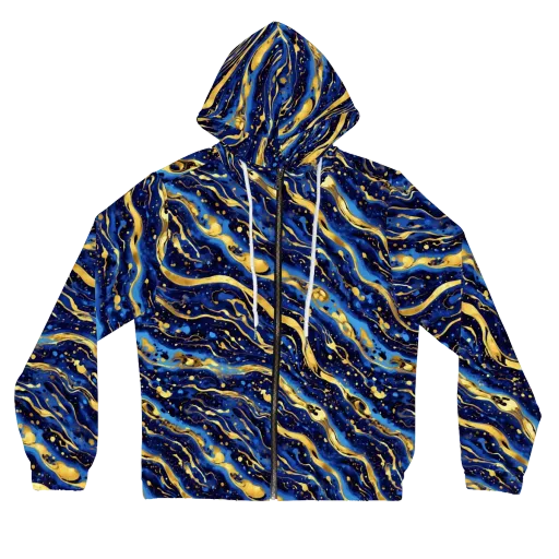 Gilded Tide on a Women's Full-Zip Hoodie