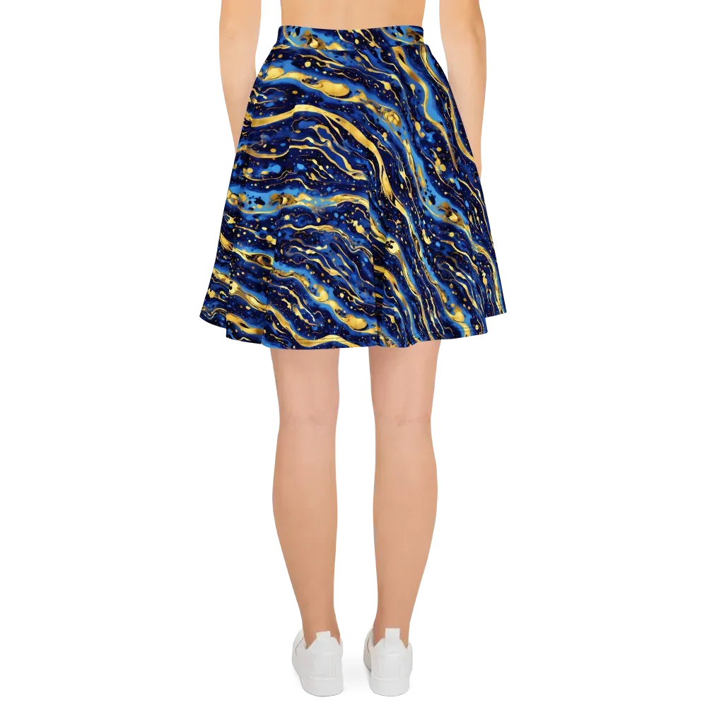 Gilded Tide on Skater Skirt — Back