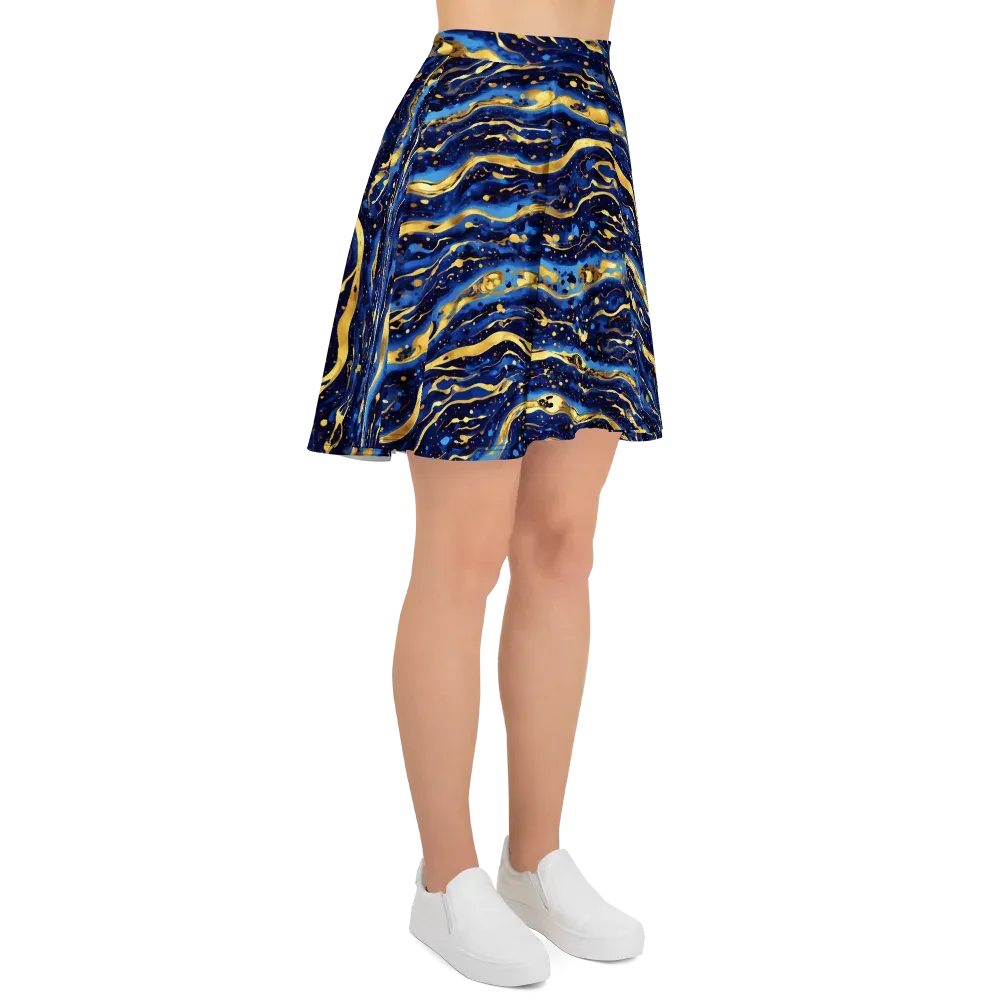 Gilded Tide on Skater Skirt — Right