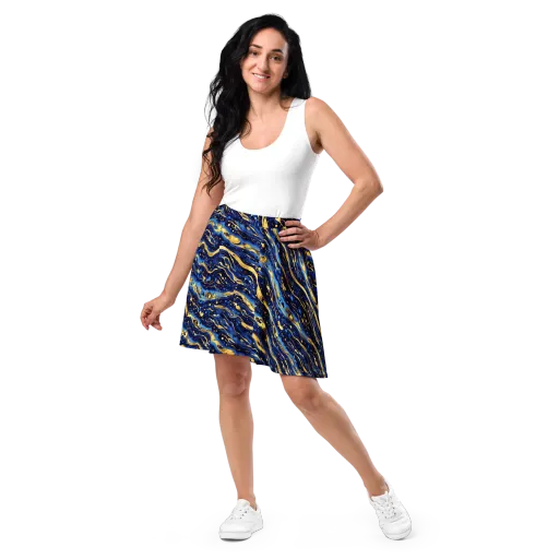 Gilded Tide on a Skater Skirt