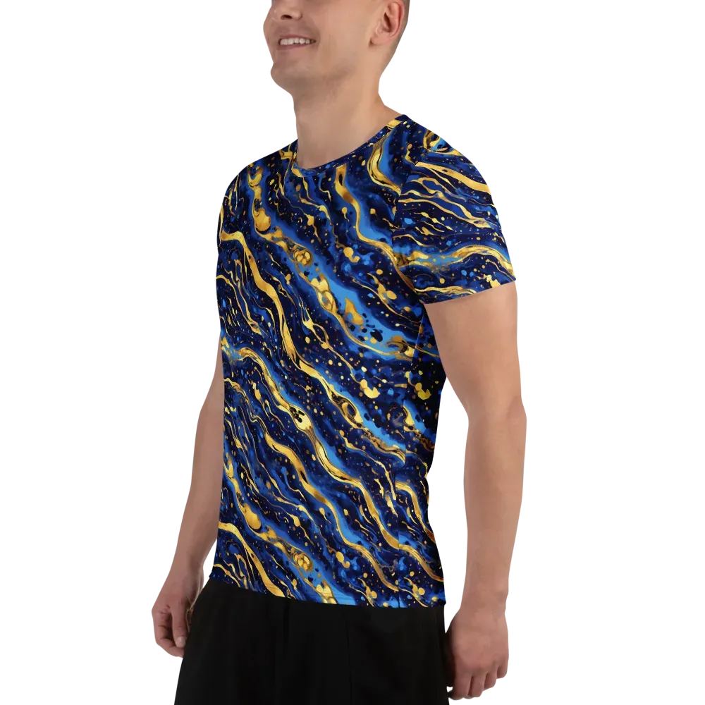 Gilded Tide on Men's Athletic T-Shirt — Left