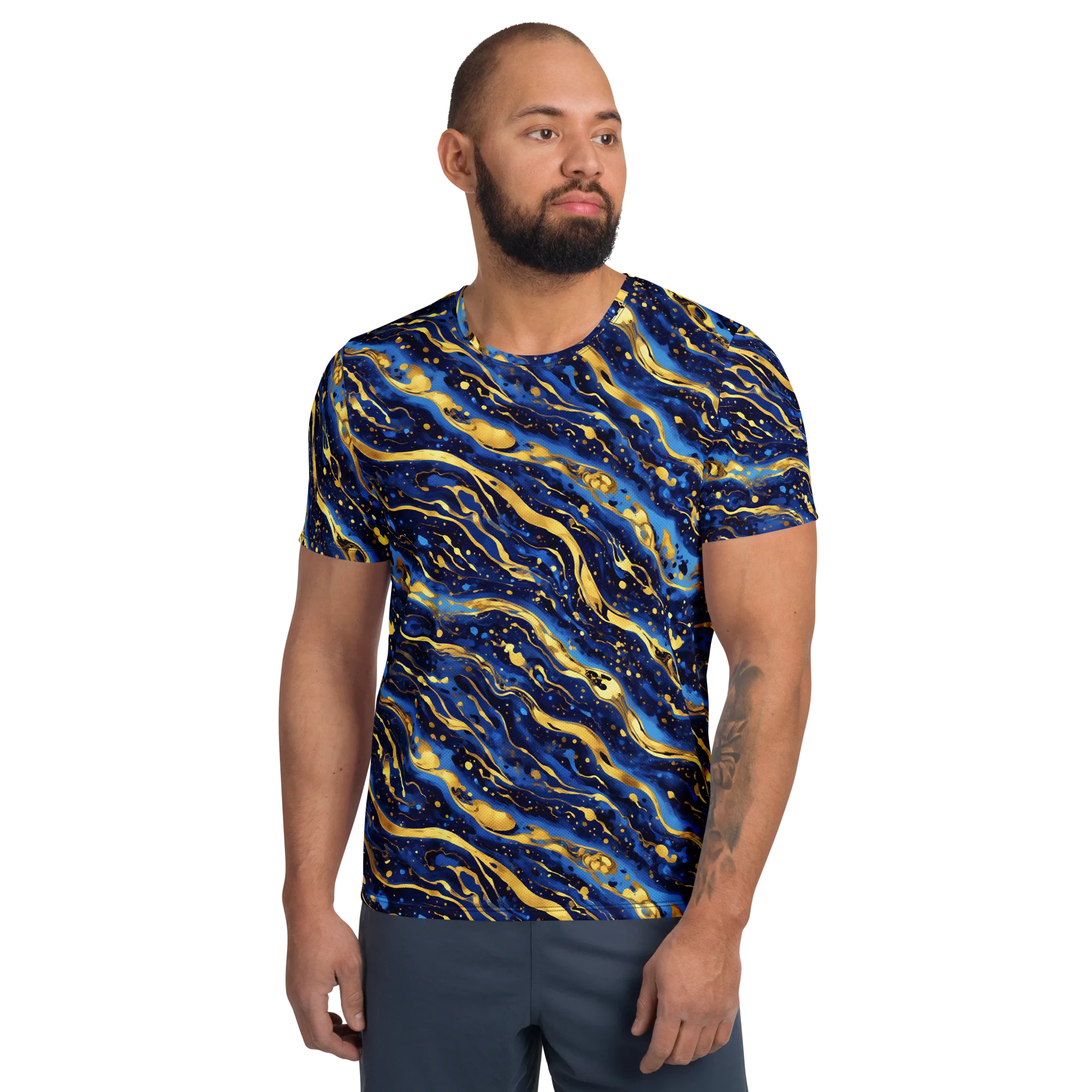 Gilded Tide on Men's Athletic T-Shirt — Front