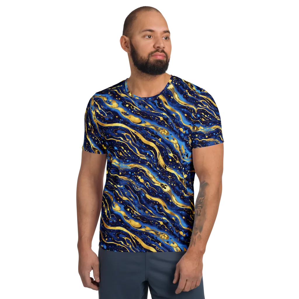 Gilded Tide on Men's Athletic T-Shirt — Front