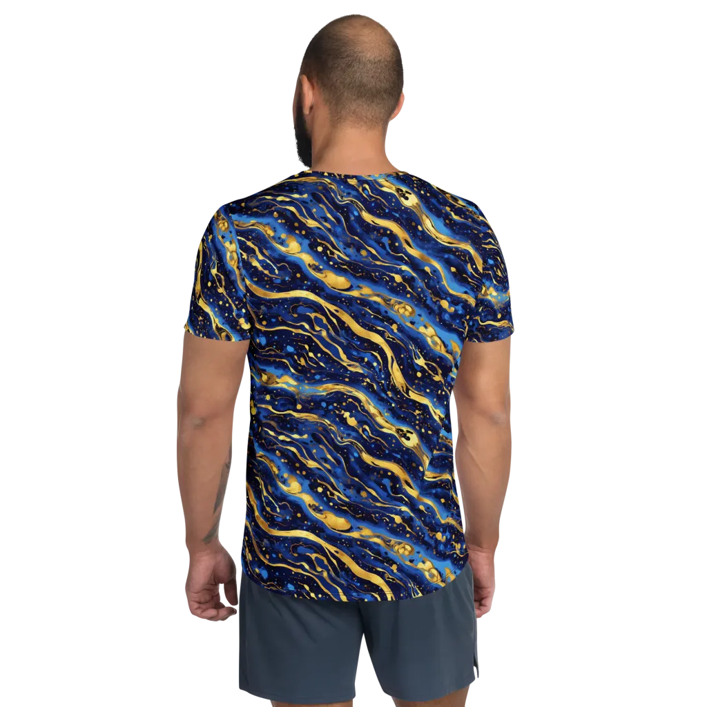 Gilded Tide on Men's Athletic T-Shirt — Back