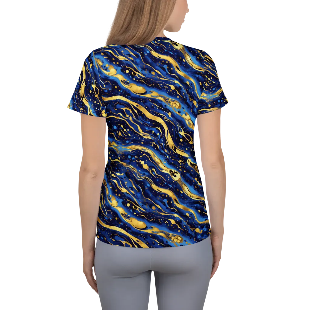 Gilded Tide on Women's Athletic T-Shirt — Back