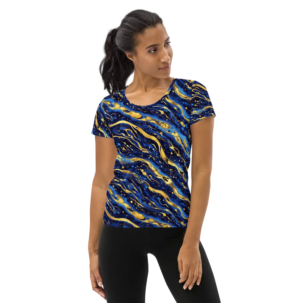 Gilded Tide on Women's Athletic T-Shirt — Front
