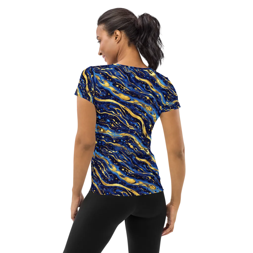 Gilded Tide on Women's Athletic T-Shirt — Back