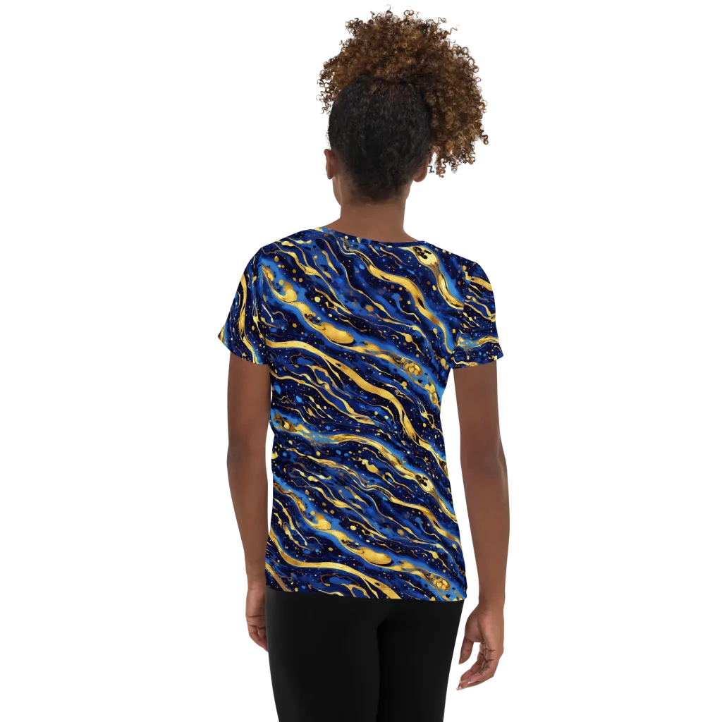 Gilded Tide on Women's Athletic T-Shirt — Back