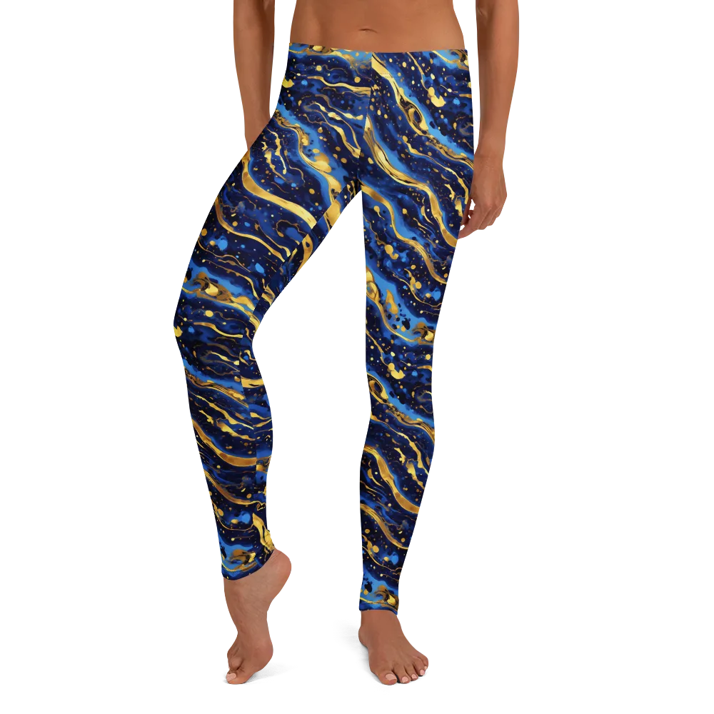 Gilded Tide on Leggings — Front