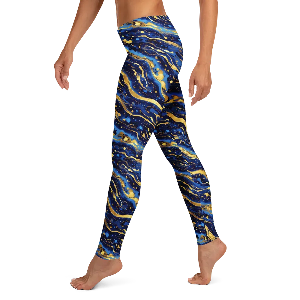 Gilded Tide on Leggings — Left