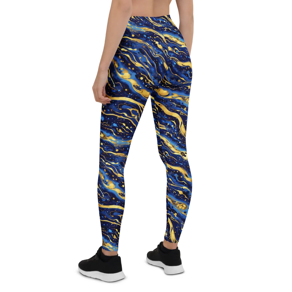 Gilded Tide on Leggings — Back