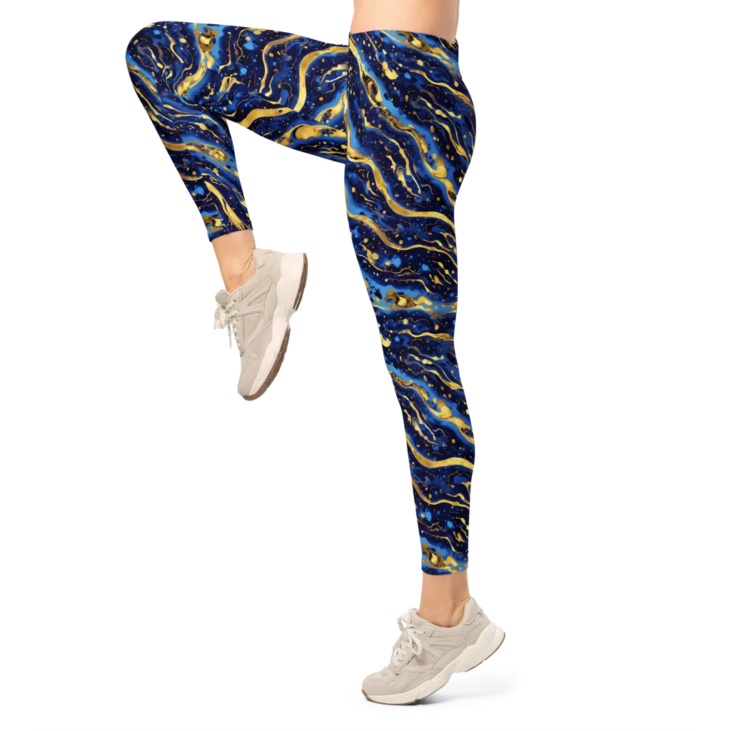 Gilded Tide on Leggings — Left
