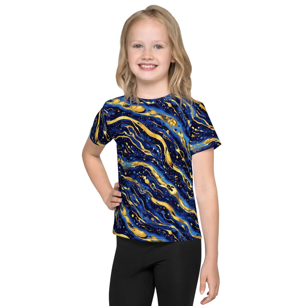 Gilded Tide on Kids Crew Neck T-Shirt — Front