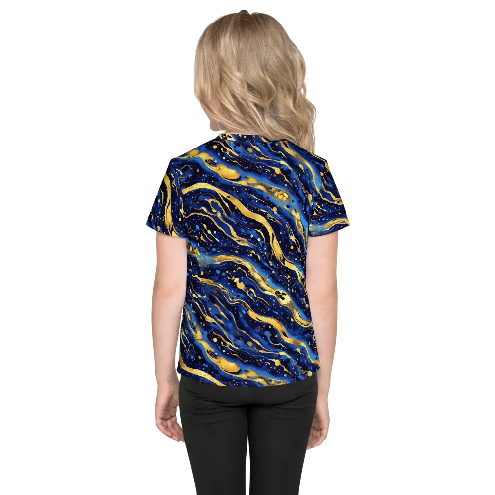 Gilded Tide on Kids Crew Neck T-Shirt — Back