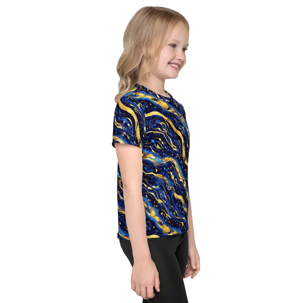 Gilded Tide on Kids Crew Neck T-Shirt — Right