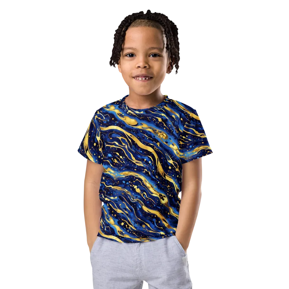 Gilded Tide on Kids Crew Neck T-Shirt — Front