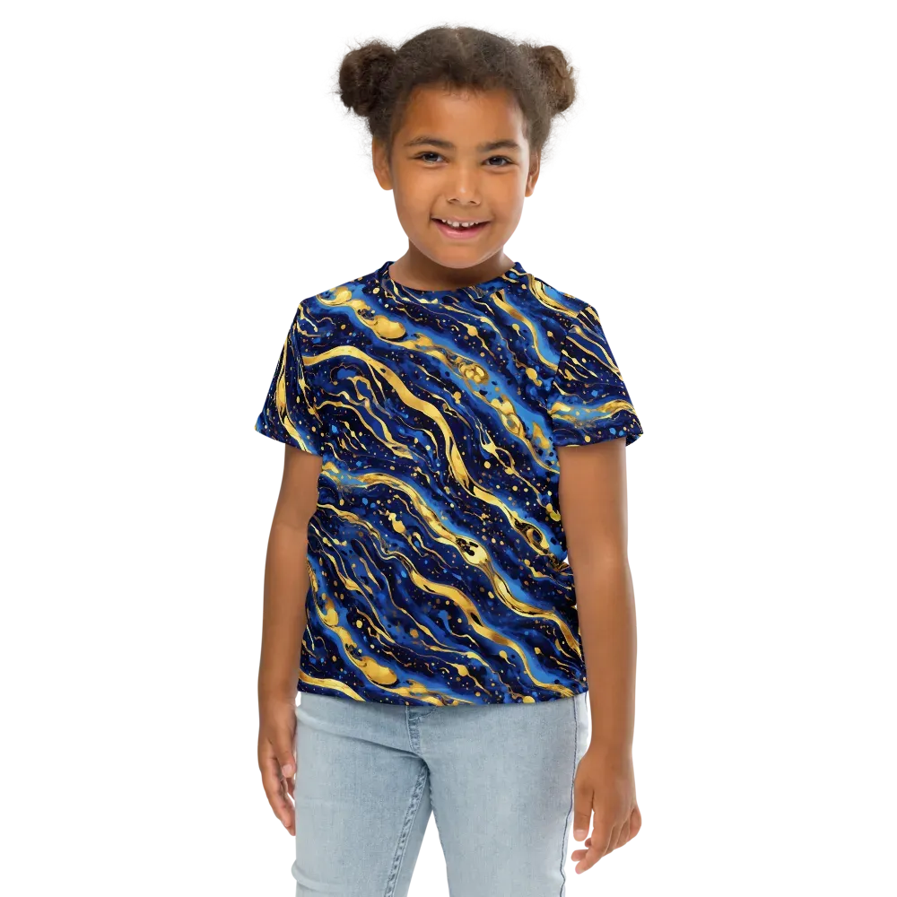 Gilded Tide on Kids Crew Neck T-Shirt — Front