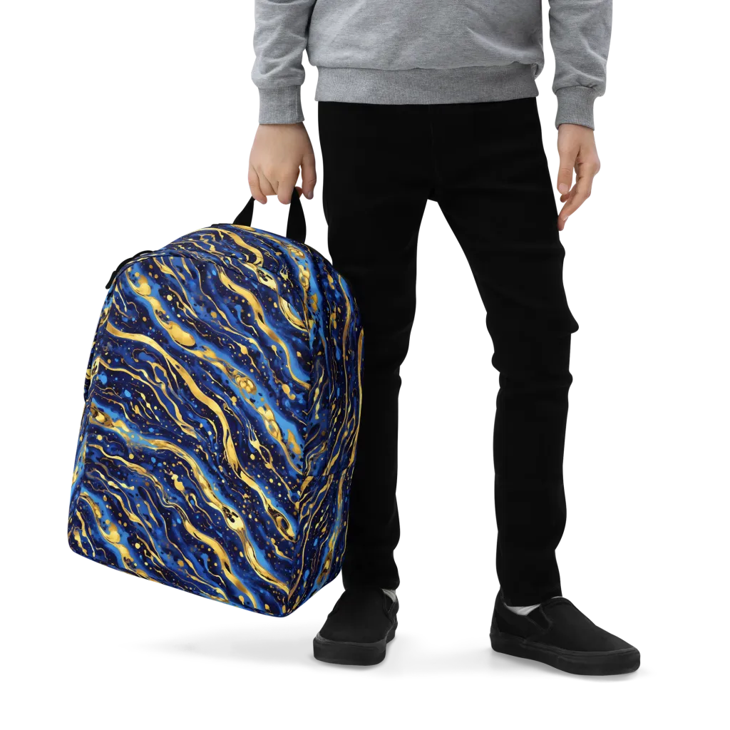 Gilded Tide on Minimalist Backpack — Zoomed-in