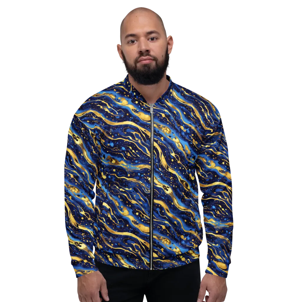Gilded Tide on Bomber Jacket — Front
