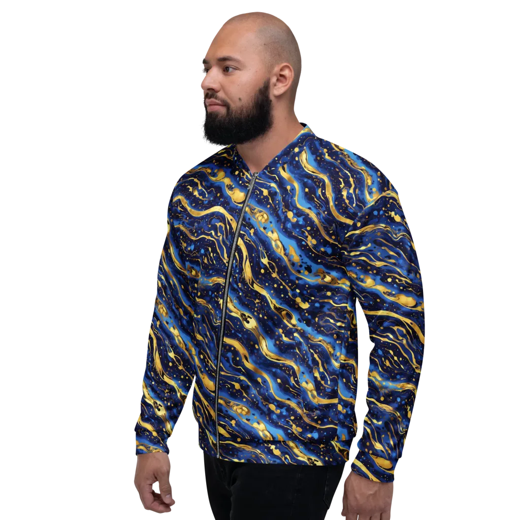 Gilded Tide on Bomber Jacket — Left