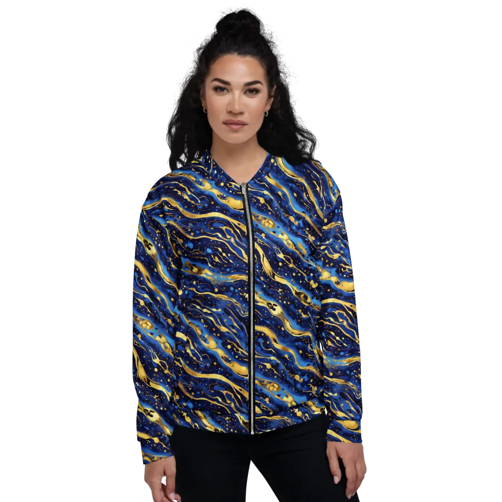 Gilded Tide on Bomber Jacket — Front