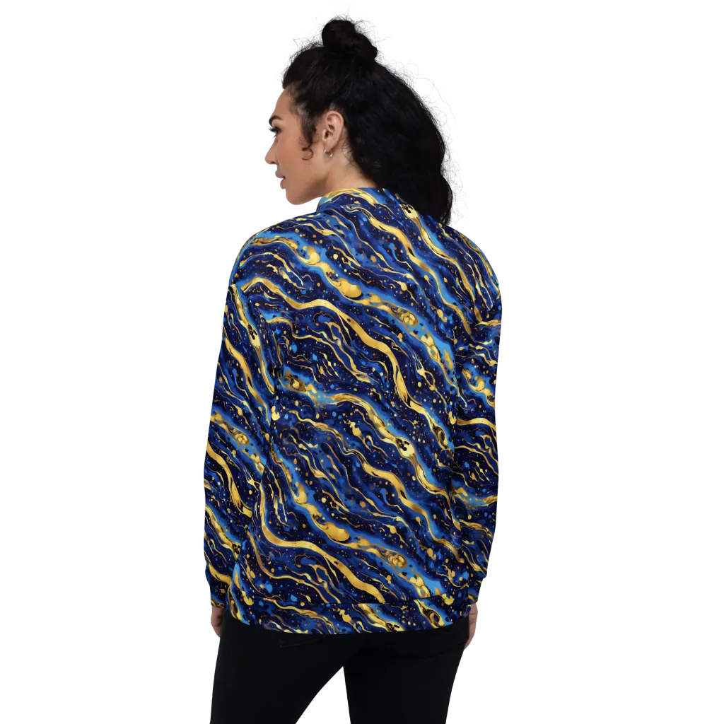 Gilded Tide on Bomber Jacket — Back