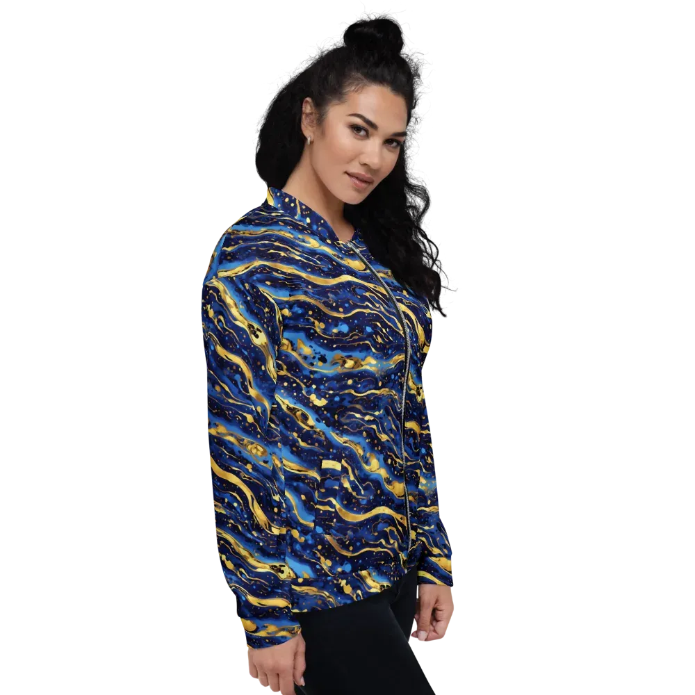 Gilded Tide on Bomber Jacket — Right