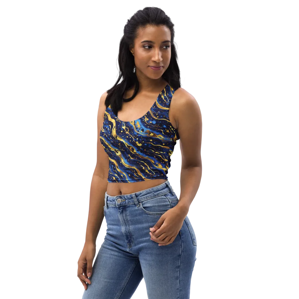 Gilded Tide on Crop Top — Left Front