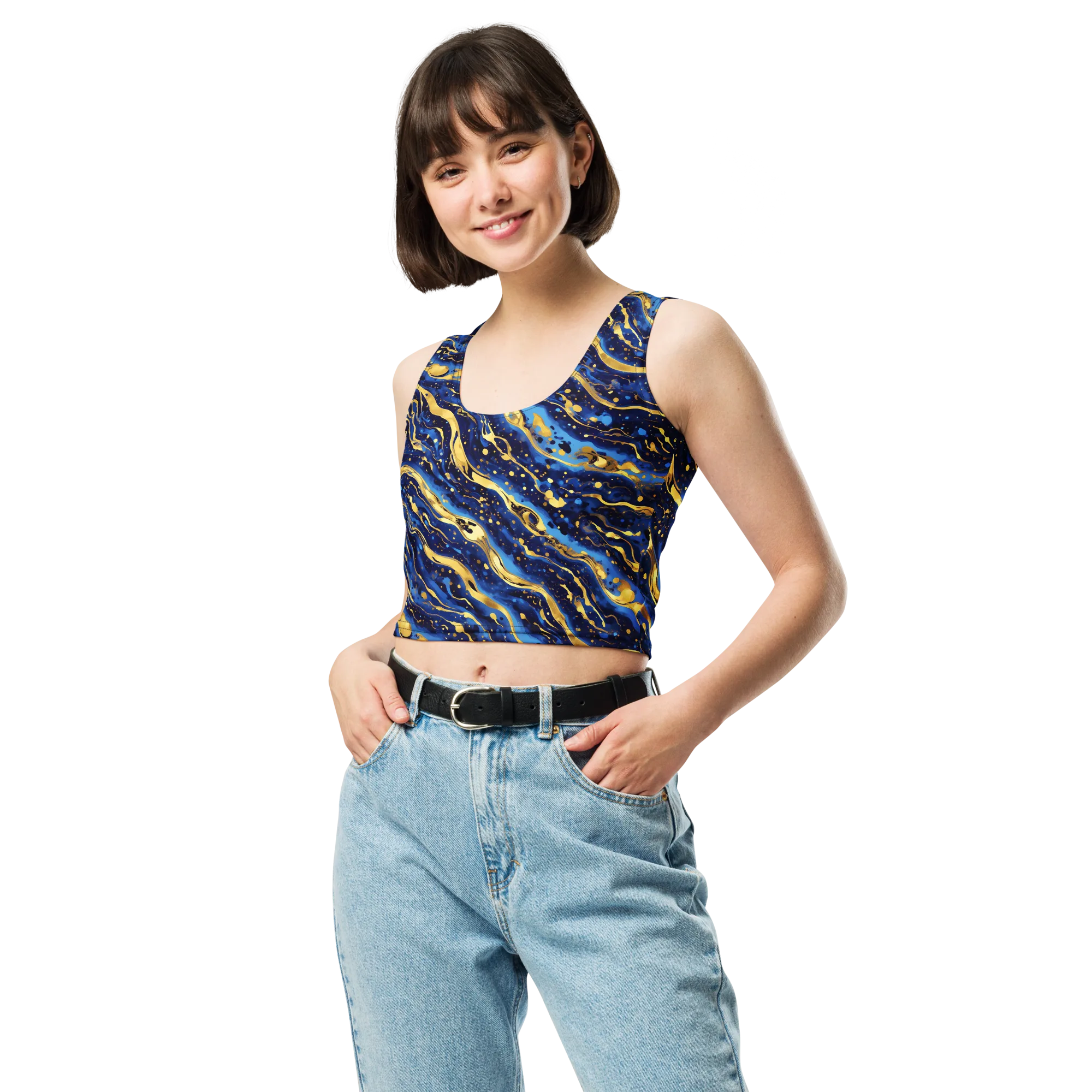 Gilded Tide on Crop Top — Front