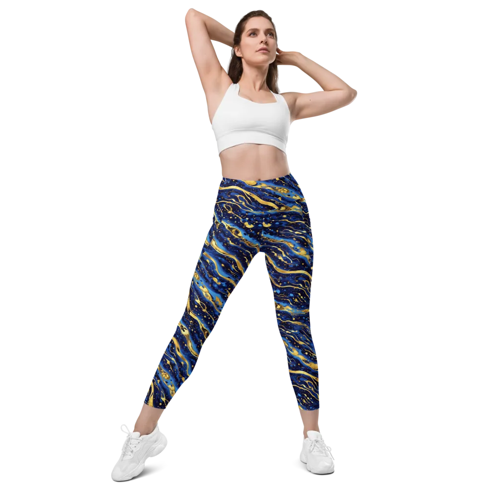 Gilded Tide on Leggings with Pockets — Front