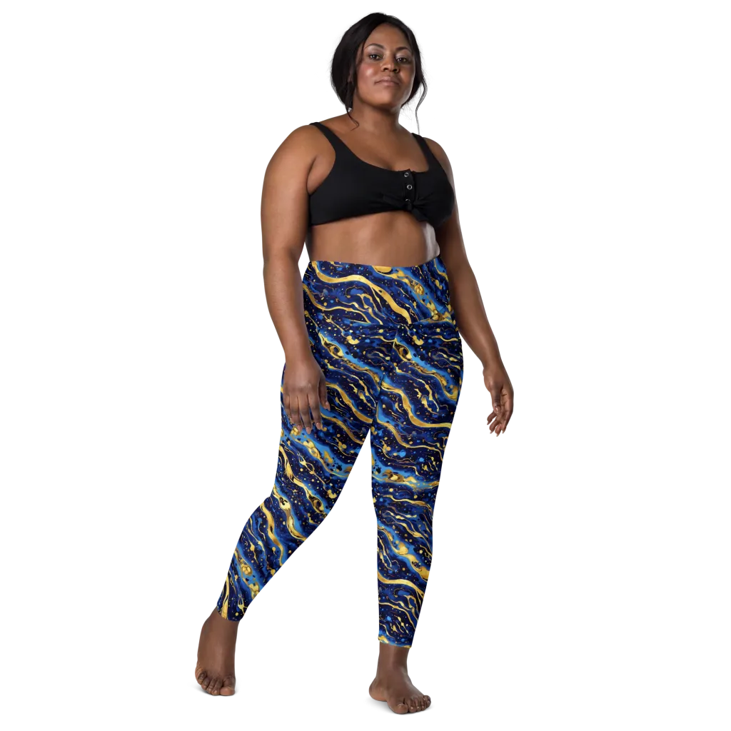 Gilded Tide on Leggings with Pockets — Front