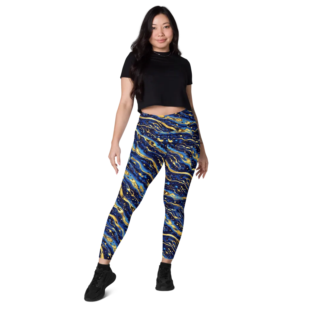 Gilded Tide on Leggings with Pockets — Front