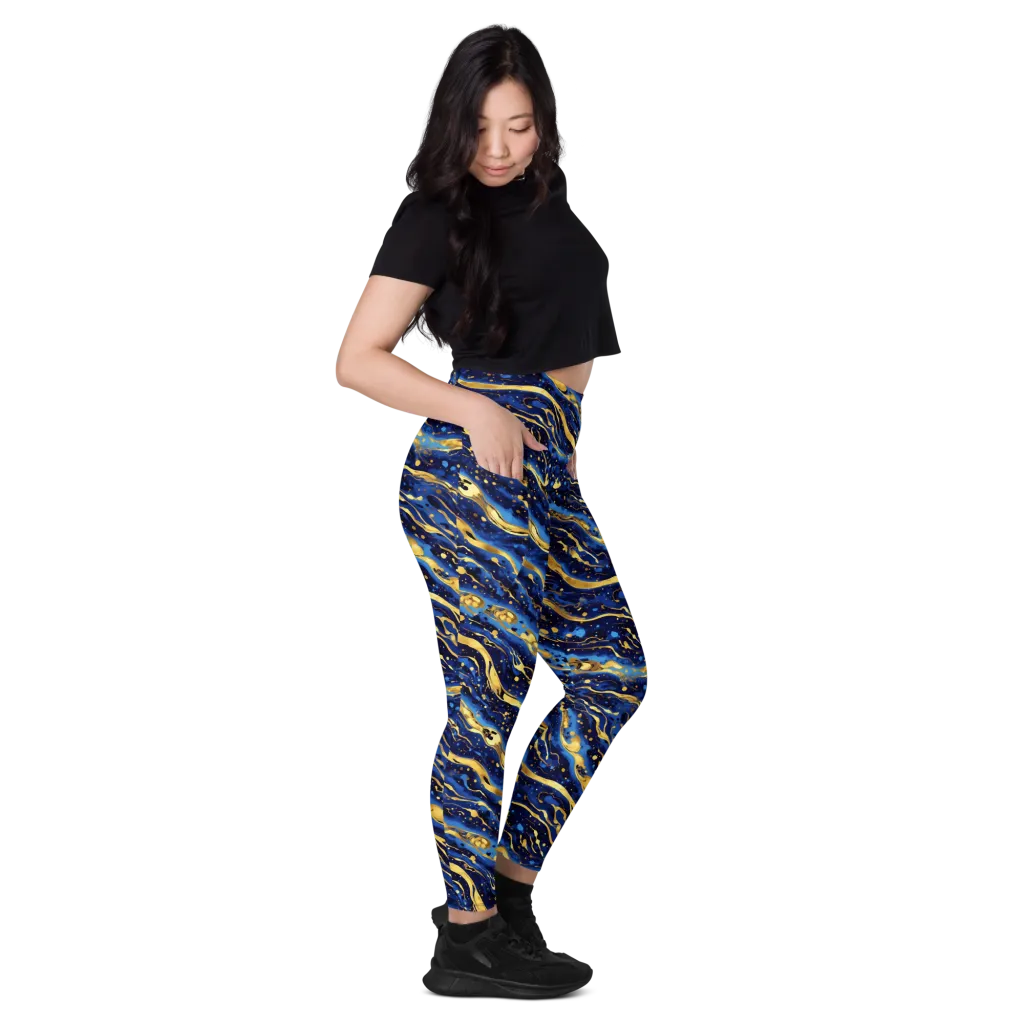 Gilded Tide on Leggings with Pockets — Right