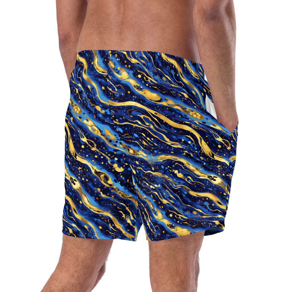 Gilded Tide on Swim Trunks — Right Back
