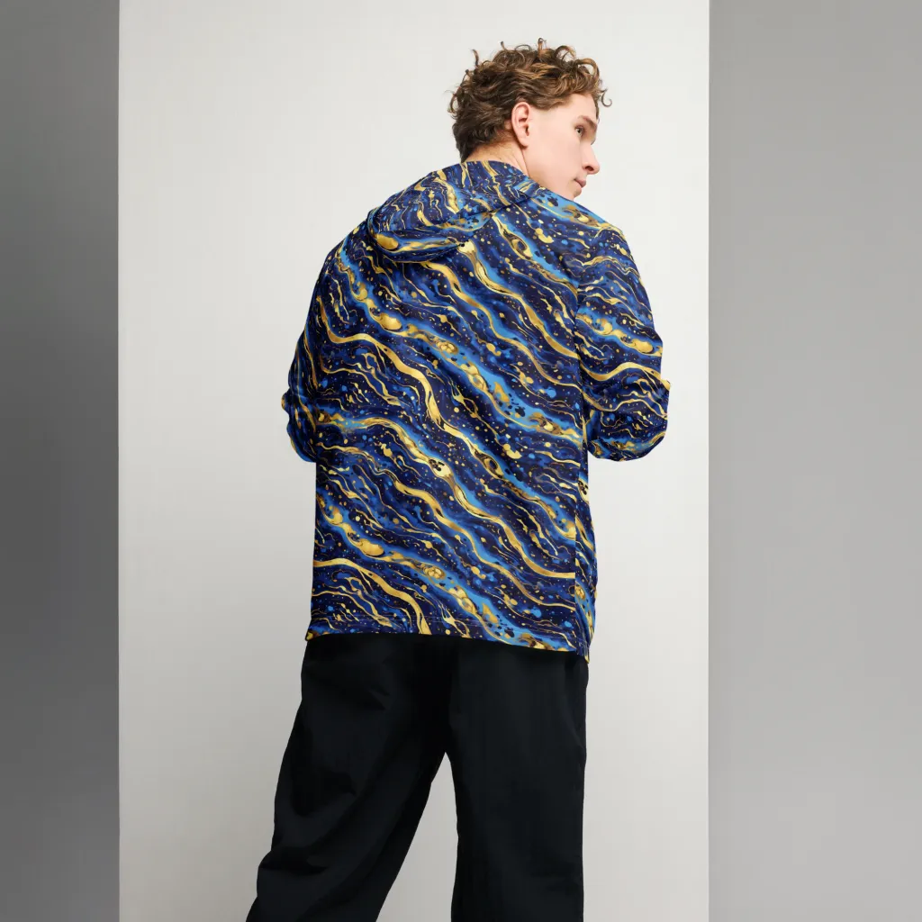 Gilded Tide on Men's Windbreaker — Back