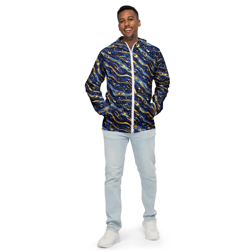Gilded Tide on Men's Windbreaker — Front