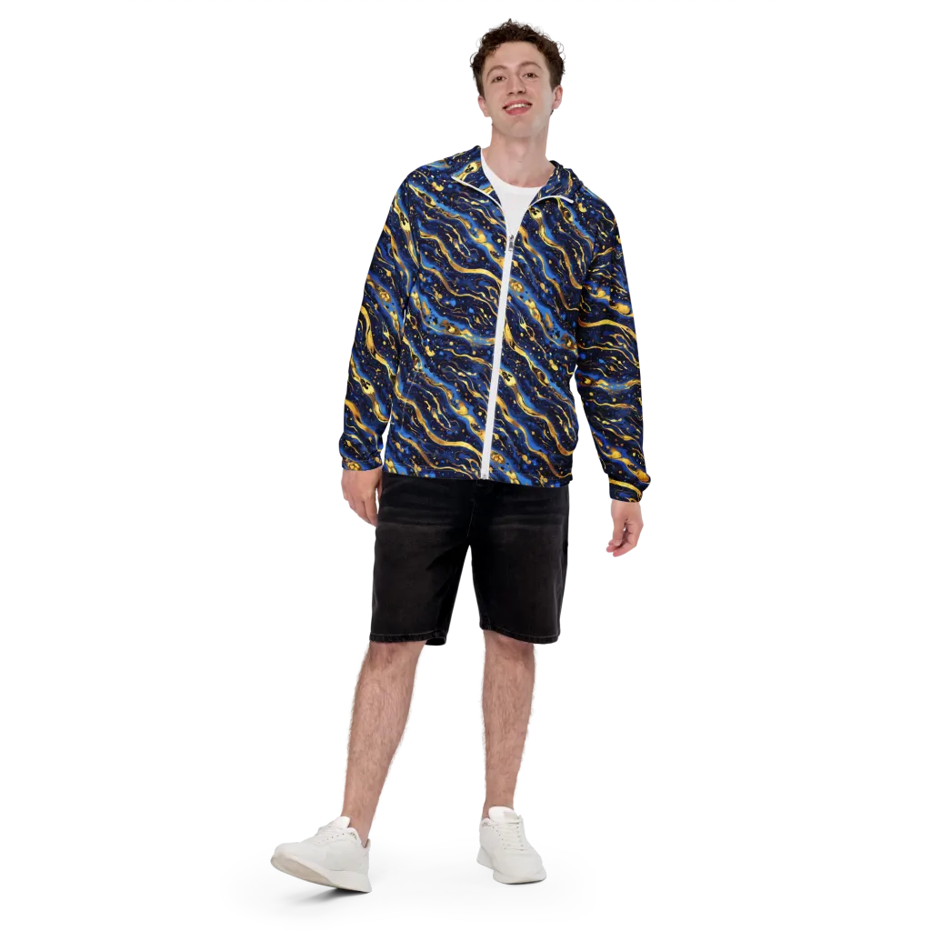 Gilded Tide on Men's Windbreaker — Front