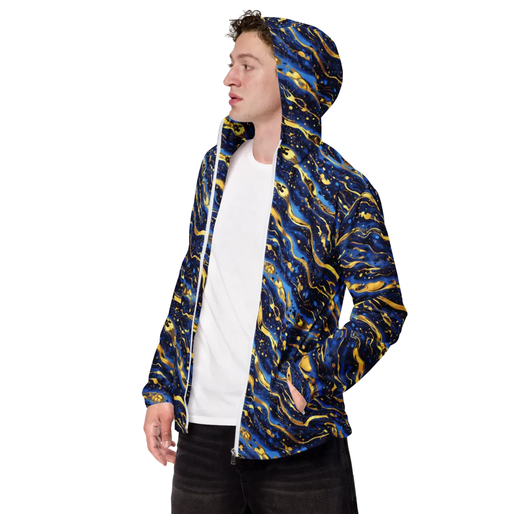 Gilded Tide on Men's Windbreaker — Left Front