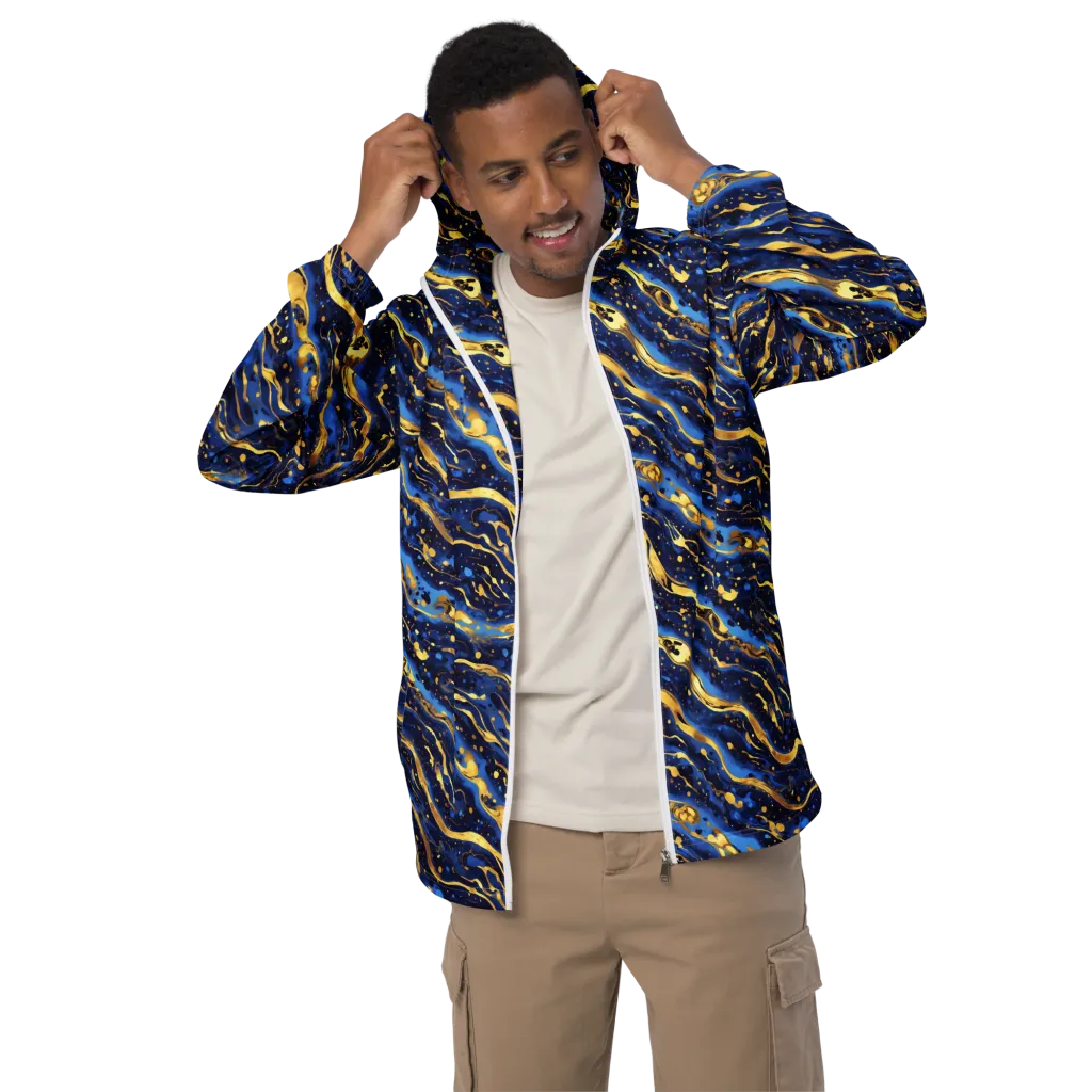 Gilded Tide on Men's Windbreaker — Front