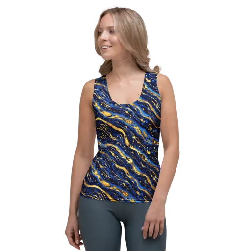 Gilded Tide on a Women's Tank Top