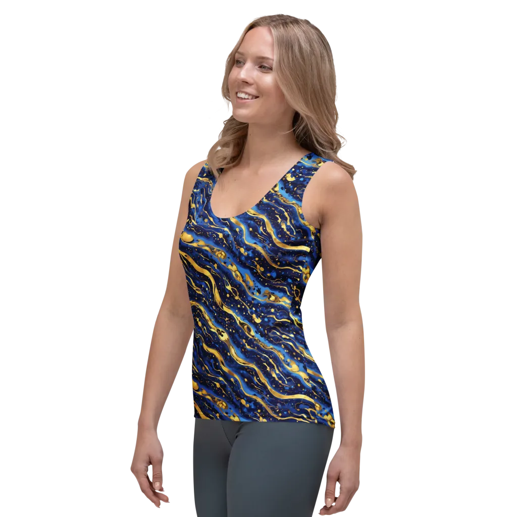 Gilded Tide on Women's Tank Top — Left Front