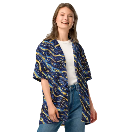 Gilded Tide on a Button Shirt