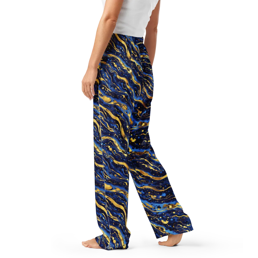 Gilded Tide on Women's Pajama Pants — Left