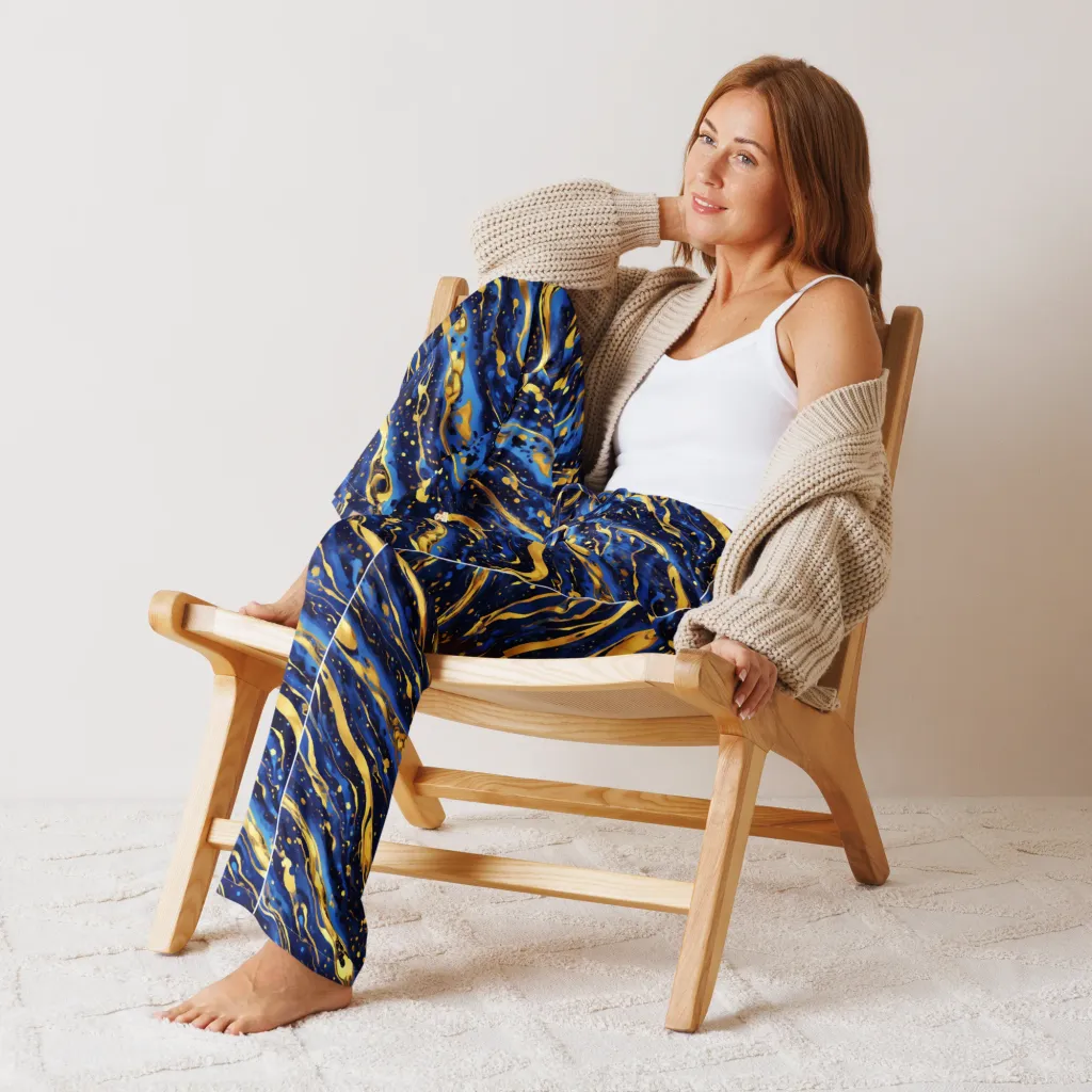 Gilded Tide on Women's Pajama Pants — Front