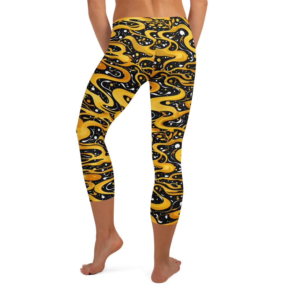 Solar Serpent on Capri Leggings — Back