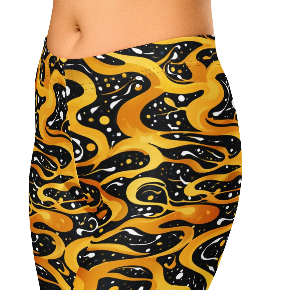 Solar Serpent on Capri Leggings — Zoomed-in