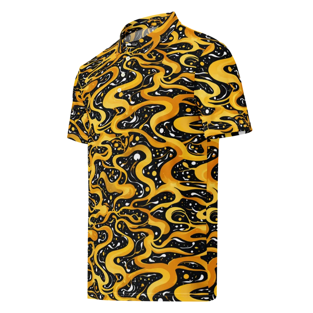 Solar Serpent on Men's Slim Fit Polo Shirt — Left Front