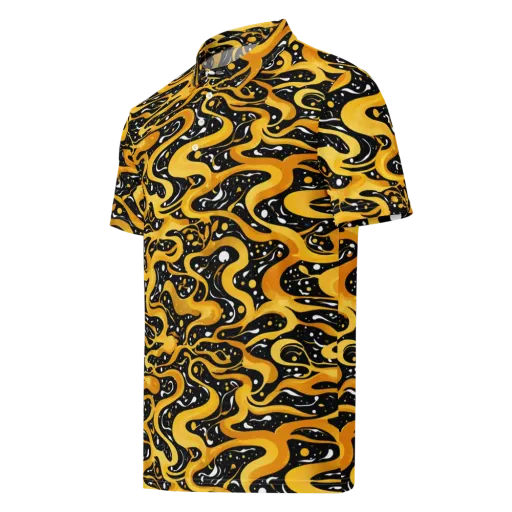 Solar Serpent on a Men's Slim Fit Polo Shirt