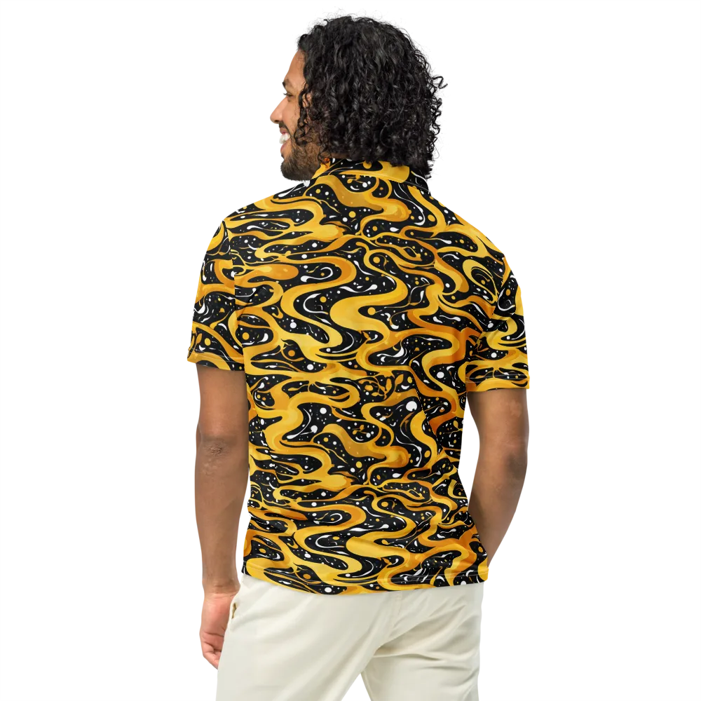 Solar Serpent on Men's Slim Fit Polo Shirt — Back